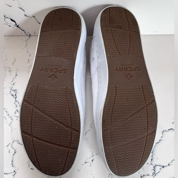 White Sperry Cavas Deck Sneaker - Picture 3 of 6